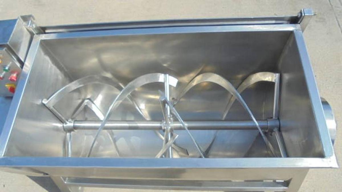 Used 15 Cu.Ft. Stainless Steel Double Ribbon Blender, Tilt Discharge
