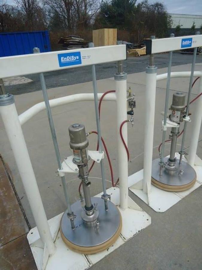 Used Graco Monark Stainless Steel Drum Unloading Pumps With Rams (2)