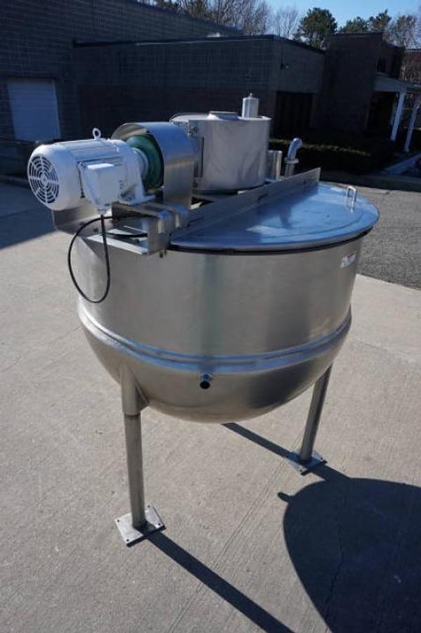 Used 500 Gallon Lee 316 Stainless Double Motion Kettle, 125 PSI Jacket
