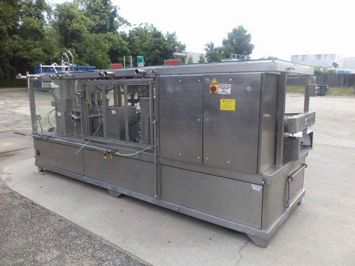 Used Holmatic OF-2340 “OPTI-FIL” Four Lane Cup Filler/Sealer/Overcap System