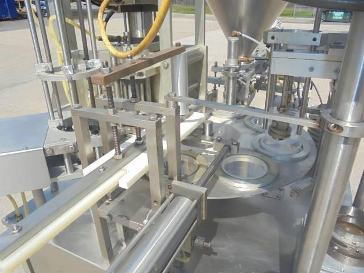 Used Autoprod RO-A3 Rotary Cup Filler/Sealer/Capper, 50 Per Minute