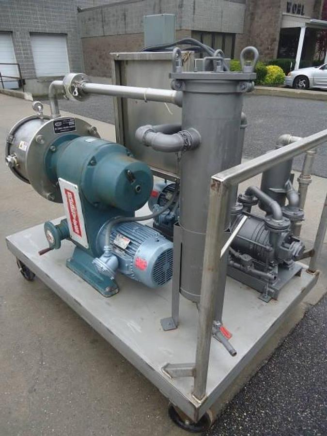 Used Cornell D16 Stainless Steel Sanitary Versator With Sihi Vacuum Pump & Filter Explosion Proof