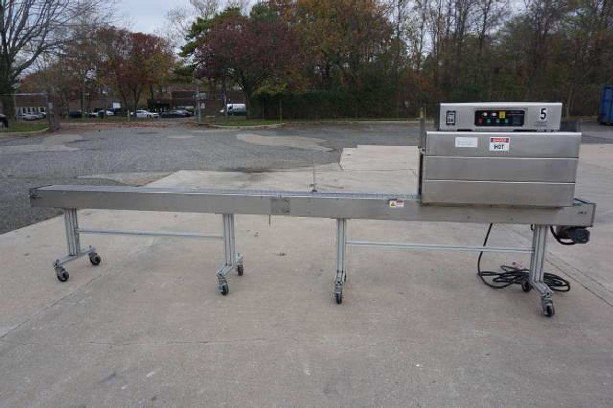 Used 10 In. Wide X 13 In. High Shrink Tunnel with 15 Ft. Long Conveyor
