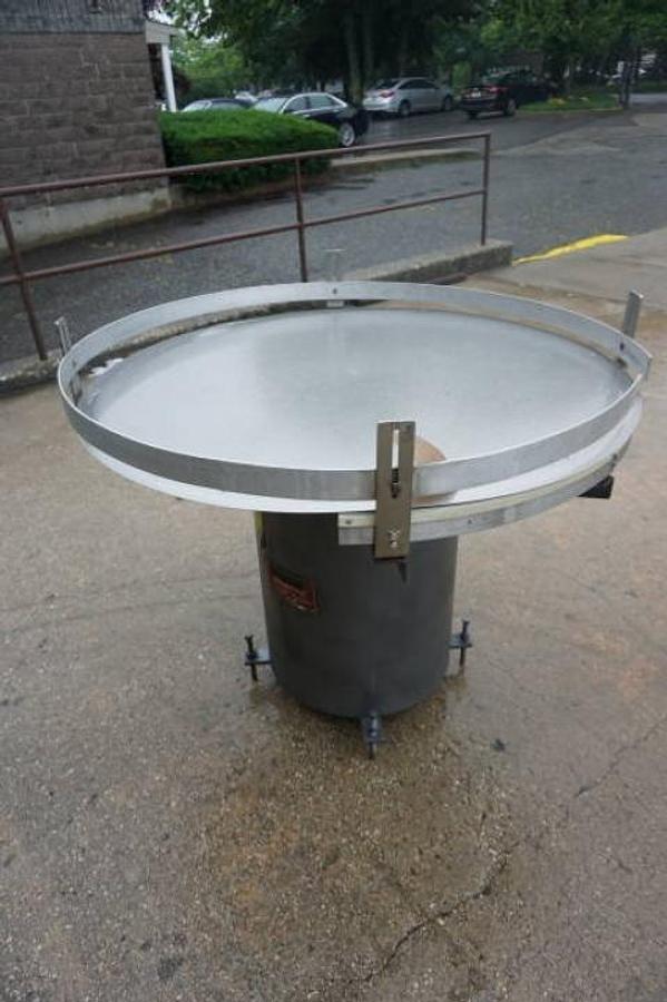 Used 48 In. Diameter Kaps All Rotary Unscrambling/Accumulating Table, Variable Speed