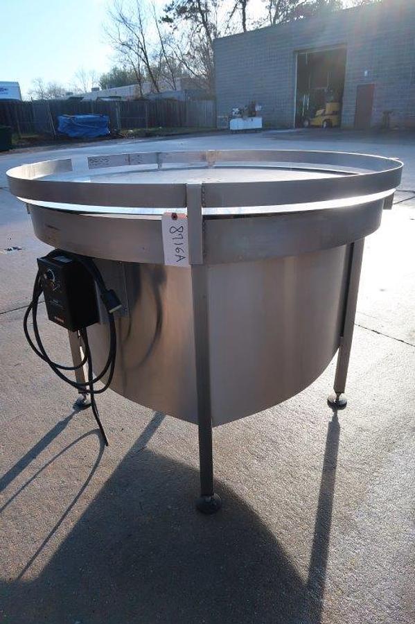 Used 48 In. Diameter Rotary Unscrambling/Accumulating Table Stock #8716A