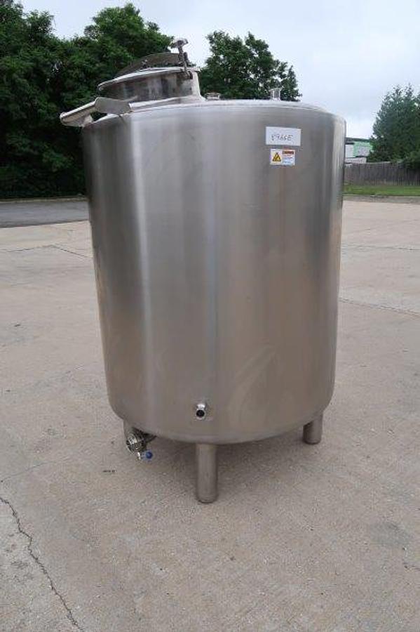 Used 300 Gallon Stainless Closed Jacketed Tank, Sanitary