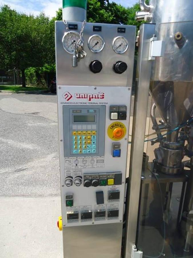 Used Unipac/Romaco Silver 80e Plastic Tube Filling And Sealing Machine, 80 Per Minute