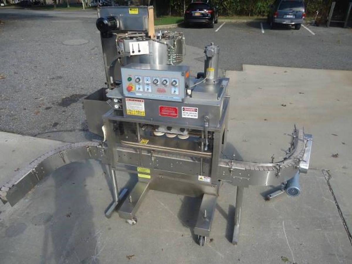 Used Kaps-All Ga6 Six Spindle Screw Capper/Snap Capper, 200 Per Minute