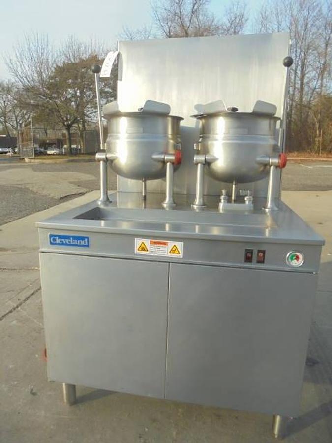 Used Cleveland Range 36GMK66-200 (2) Six Gallon Jacketed Tilt Kettles