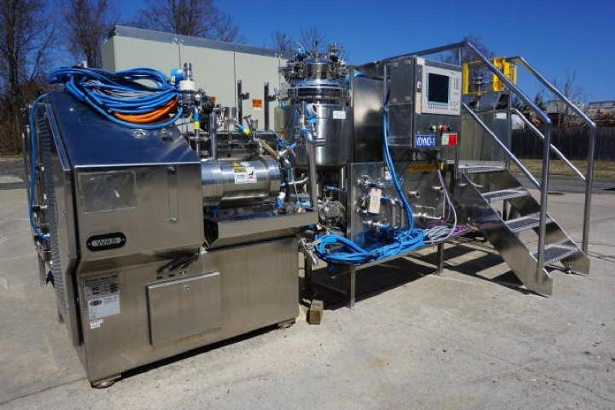 Used Krieger/Dyno-Mill Blending & Pulverizing Skid For Cosmetic Preparations