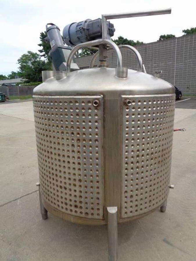 Used 500 Gallon DCI 316 Dimpled Jacketed Stainless Steel Mix Tank
