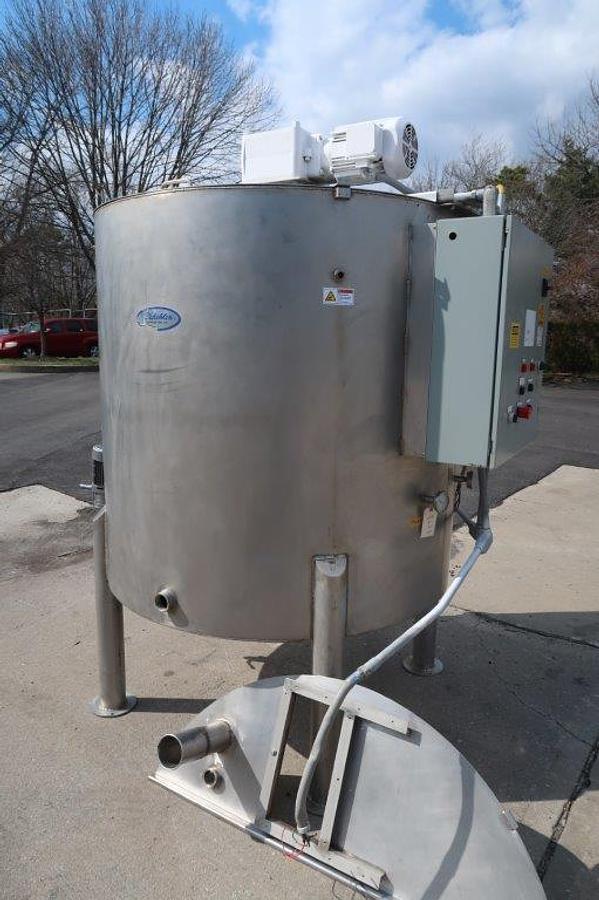 Used 500 Gallon Schebler Stainless Steel Jacketed Agitated Tank/Kettle,  Electric Heat