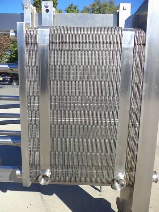 Used APV 134 Plate Stainless Steel Heat Exchanger, Sanitary