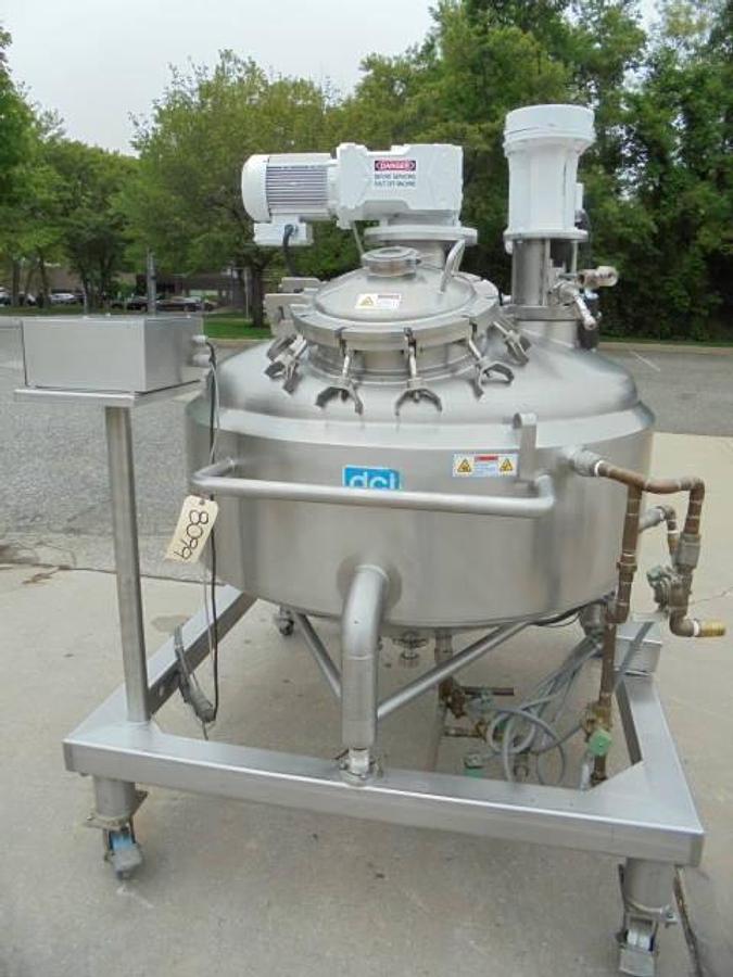 Used 200 Gallon DCI Stainless Steel Jacketed Vacuum  Process Kettle/Reactor With Admix Disperser