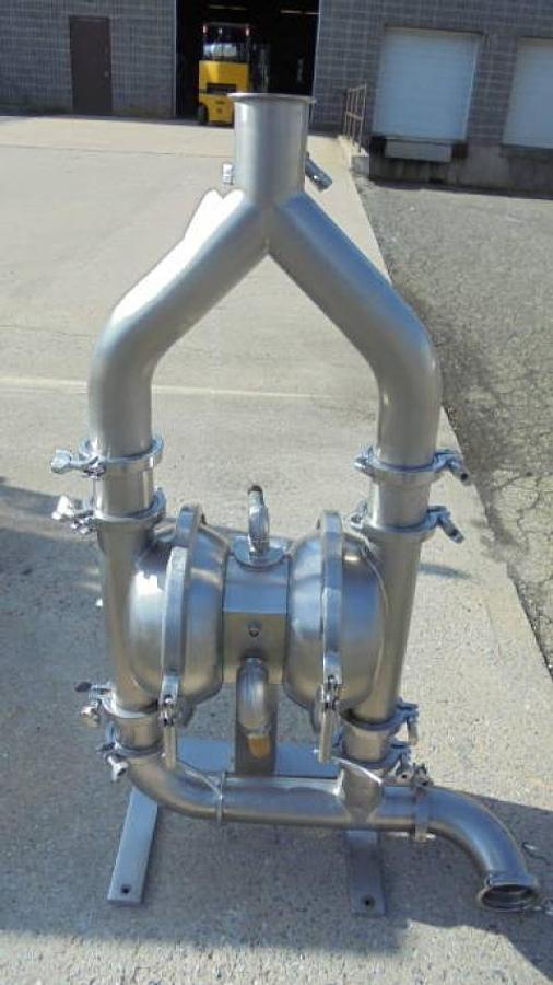 Used Murzan PI.50.SL Air Operated SS Double Diaphragm Pump, 3 Inch