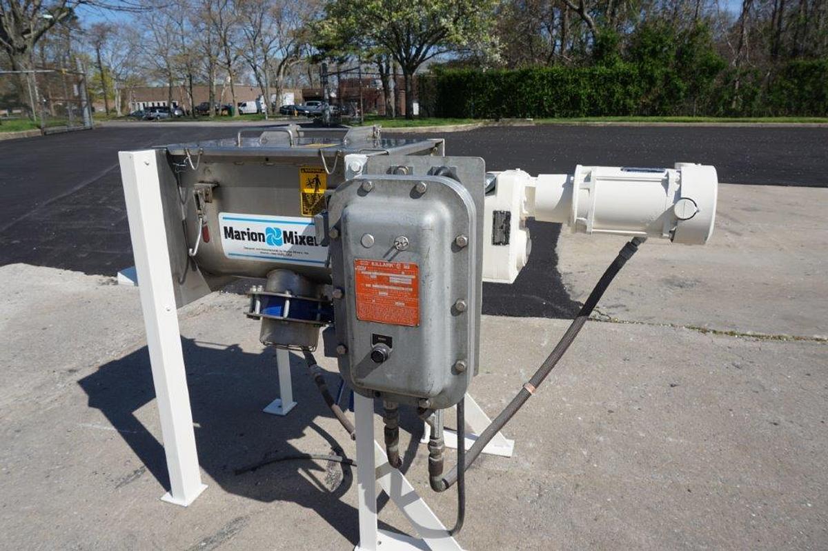 Used Marion 1.5 Cubic Foot Stainless Steel Plow Mixer, Explosion Proof