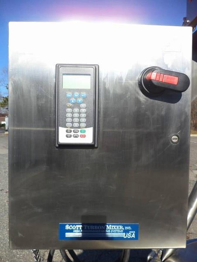 Used Scott Turbon 65 Gallon Stainless Steel Tank With 10HP High Shear Mixer