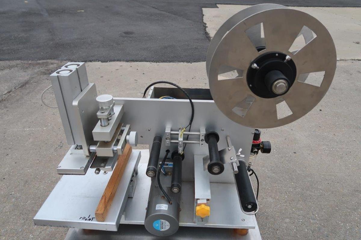 Used Semi-Automatic Tamp-on Tabletop Pressure Sensitive Labeler