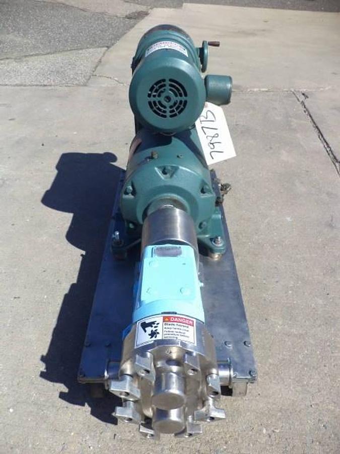 Used Waukesha Model 30 Stainless Steel Positive Displacement Pump, Variable Speed