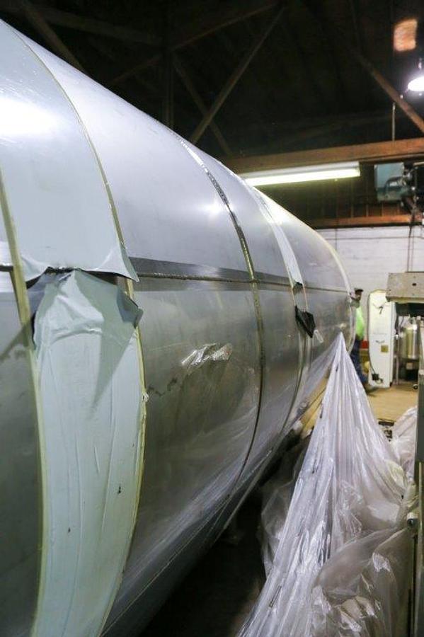Used 90 In. Diameter X 20 Ft. Long Stainless Steel Horizontal Autoclave