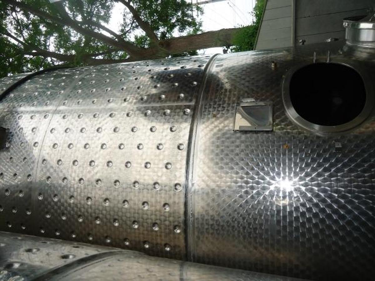 Used 3,000 Gallon Stainless Steel Dimpled Jacketed Closed Vertical Tank