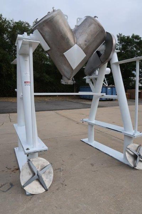 Used 10 Cu. Ft. Patterson Kelley SS Twin Shell V Blender, Drum Discharge