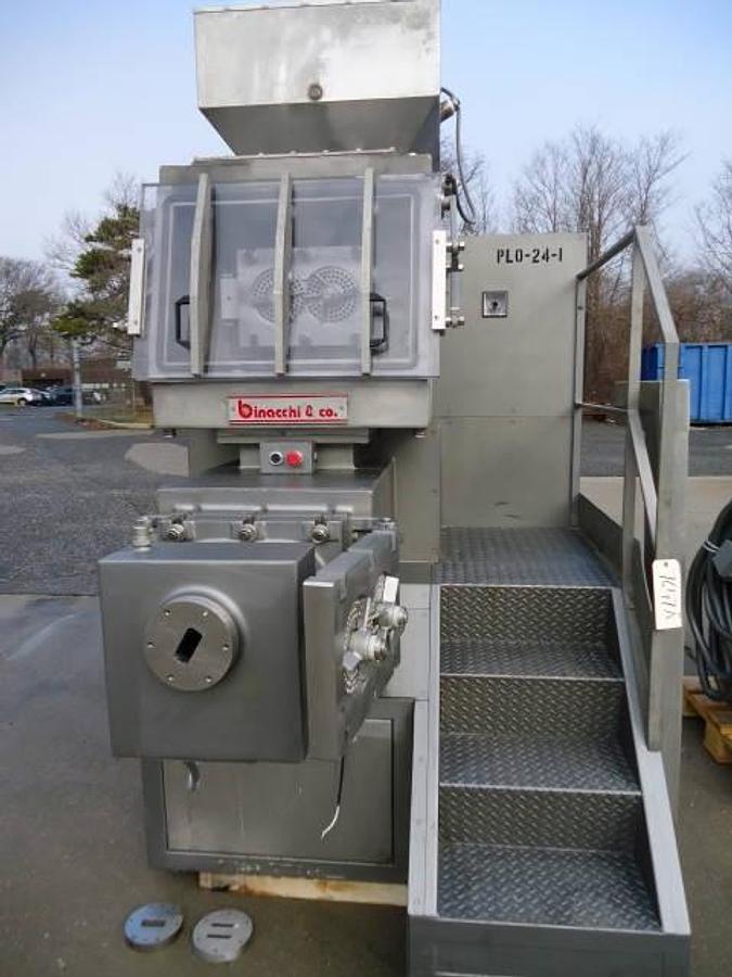 Used Binacchi Dvpb160 Dual Screw Vacuum Soap Plodder, Stainless Steel