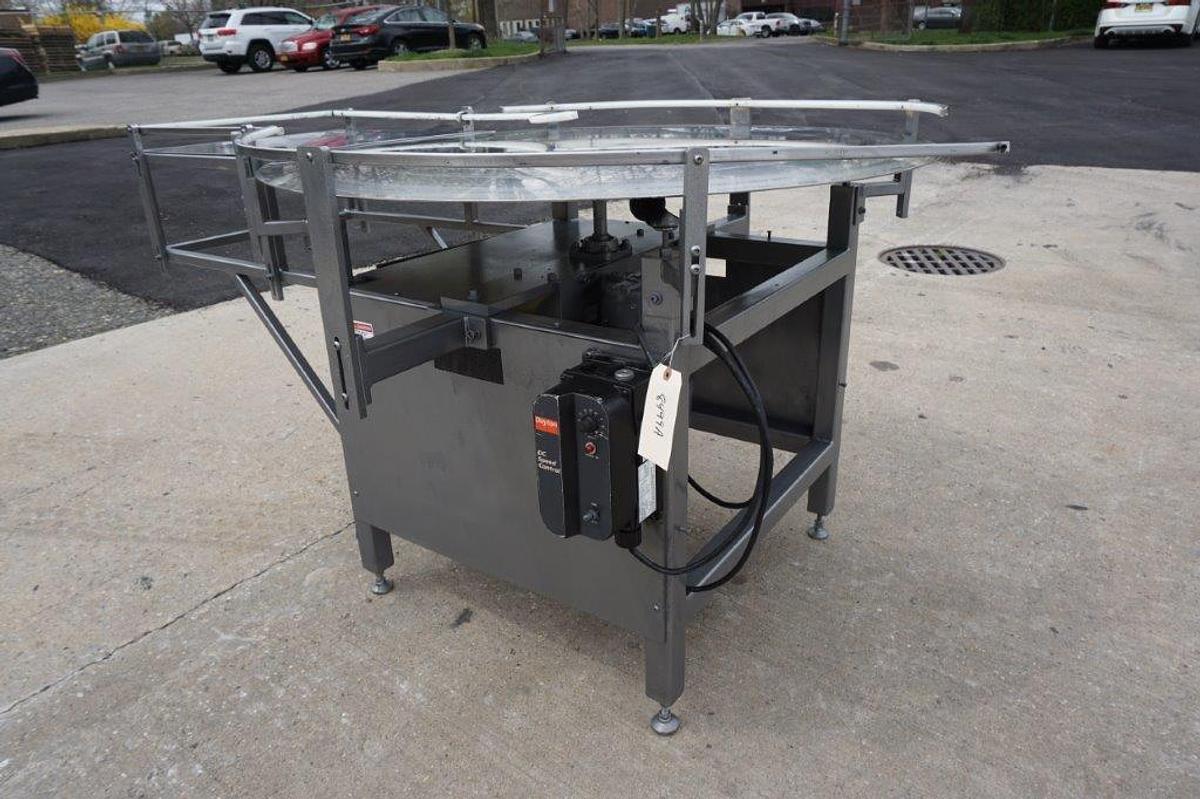 Used 48 In. Diameter Rotary Unscrambling/Accumulating Table