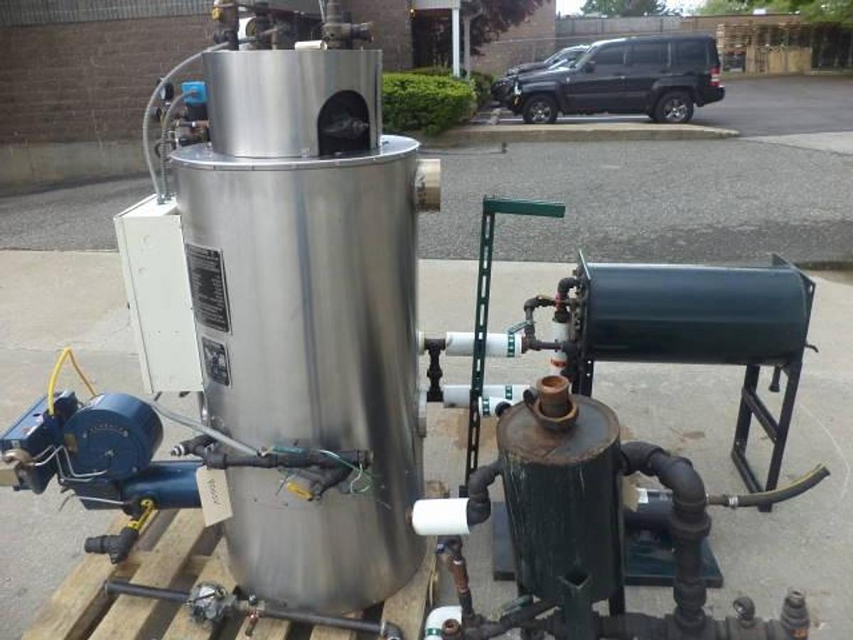 Used Columbia CT Gas Fired Boiler , Rating HP 6, 150 PSI WP, Single Phase Electrics