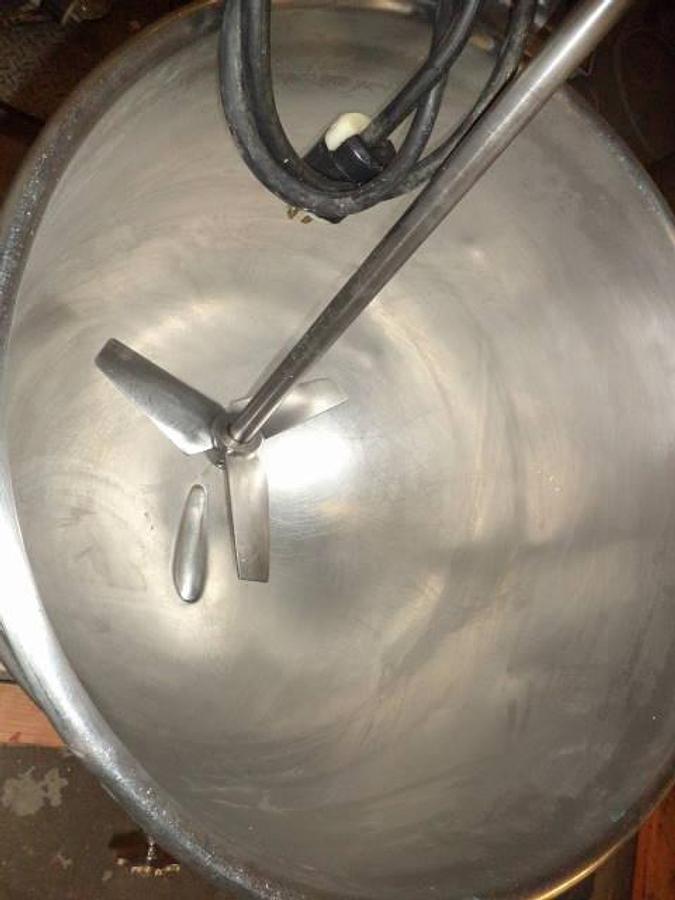 Used 25 gallon Cleveland Range jacketed mix kettle, 50PSI, CRN rated