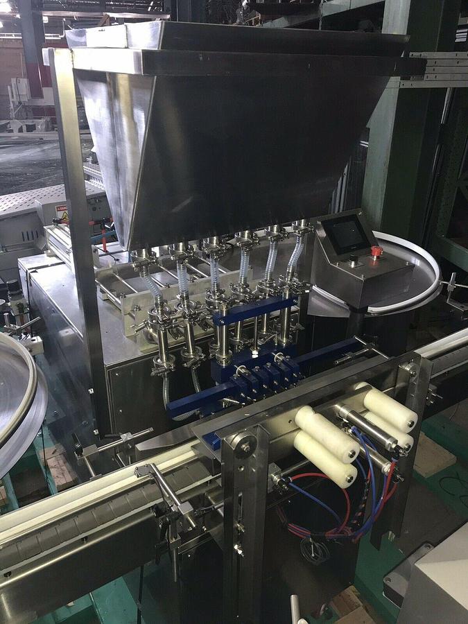 Used Accutek Six Piston Fully Automatic Straightline Filling Machine