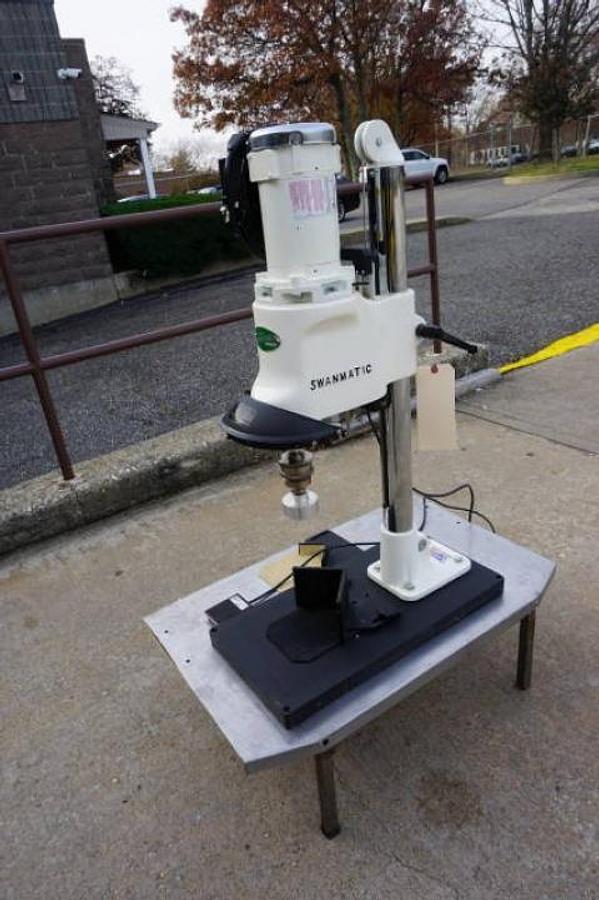 Used Swanmatic C300 Tabletop Semi Auto Capper, Variable Speed