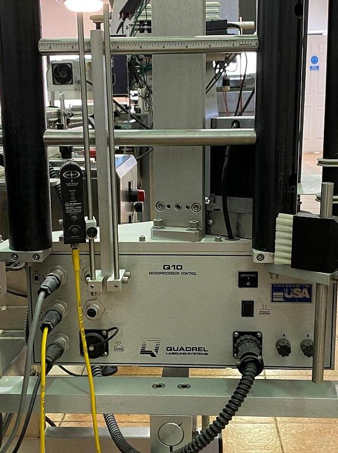 Used Quadrel “Moduline” Automatic Pressure Sensitive Wraparound Labeler