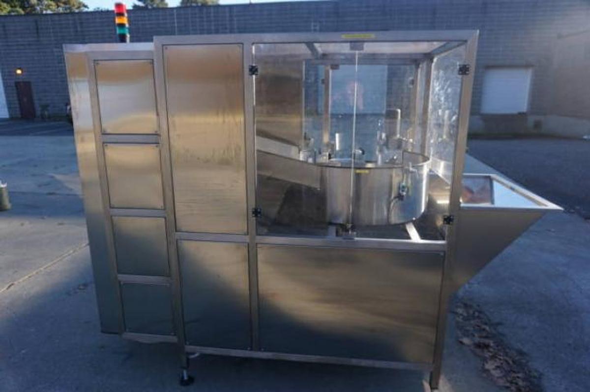 Used Pharma Packaging Systems PPS-M800 Plastic Bottle Unscrambler/Cleaner, Stainless Steel