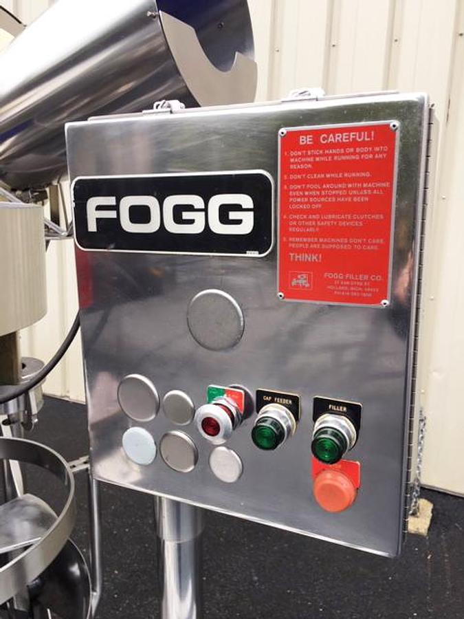 Used Fogg 18 Valve Bottle Filler with 4-Head Screw Capper