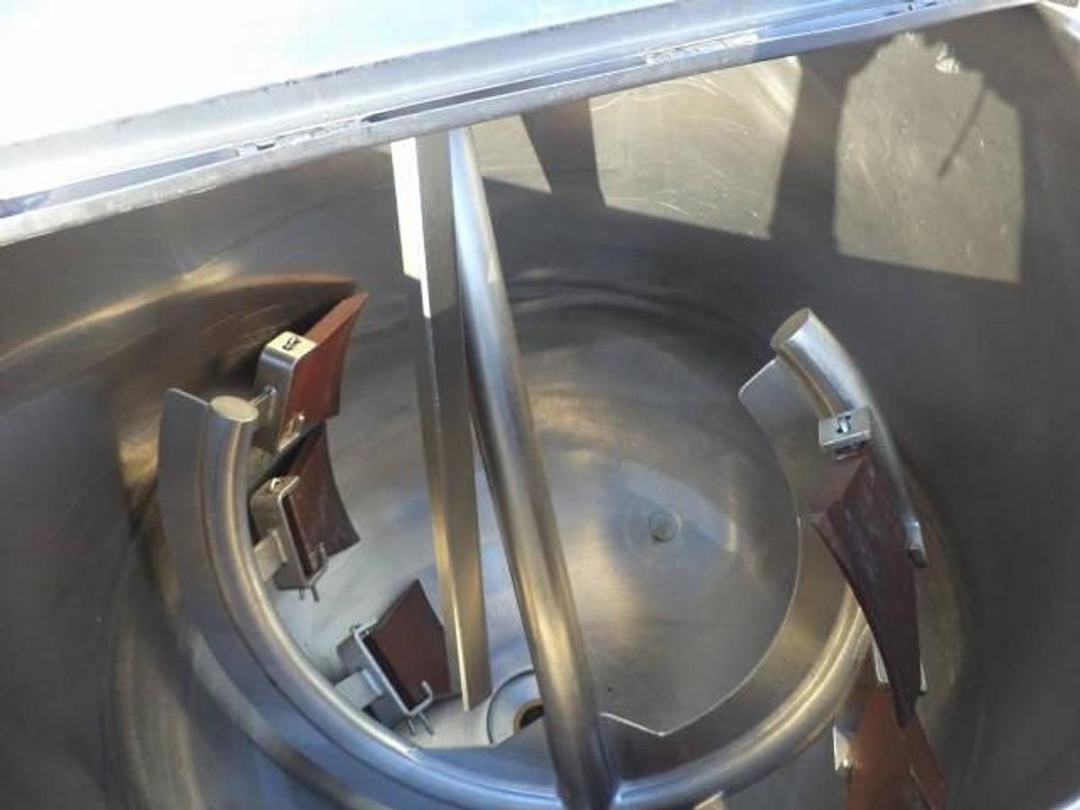 Used 200 Gallon Lee 316 Stainless Steel Scraper Agitated Kettle, 100 PSI Jacket