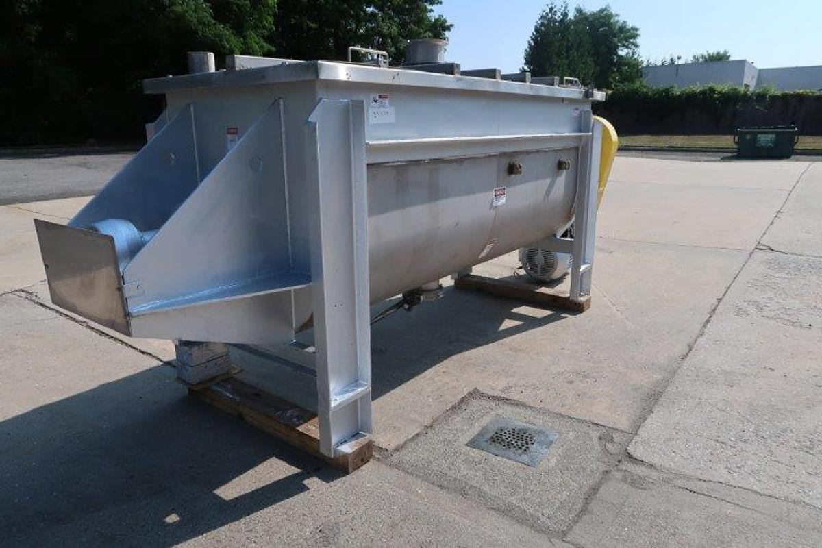 Used 62 Cu. Ft. Stainless Steel Double Ribbon Blender, Heavy Duty