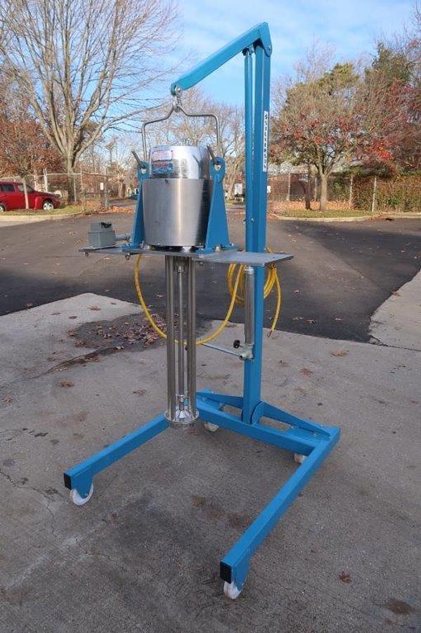 Used Silverson 7.5 HP High Shear Drop-In Mixer/Homogenizer, on Mobile Hydraulic Floor Stand