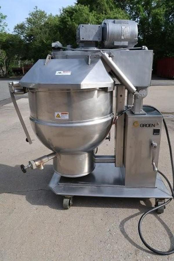 Used 60 Gallon Groen Self-Contained Electric Dual Motion Mixing Kettle, Tilt Out Agitation