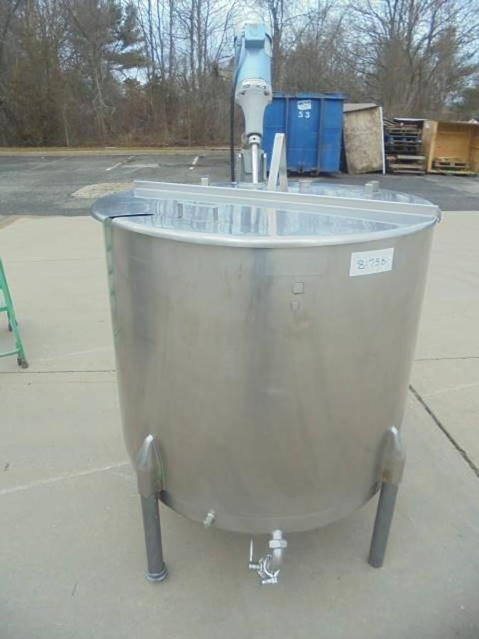Used 250 Gallon Steriline Stainless Steel Jacketed Mix Tank