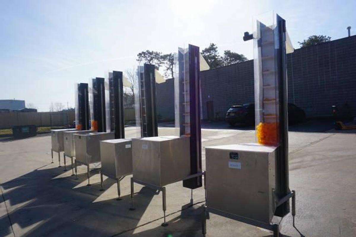 Used Omega Bottle/Cap Elevators/Feeders, 96 In. Discharge Height (5)