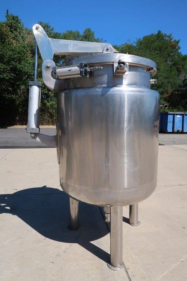 Used 400 Gallon Stainless Steel Jacketed Autoclave, Air Operated Lid