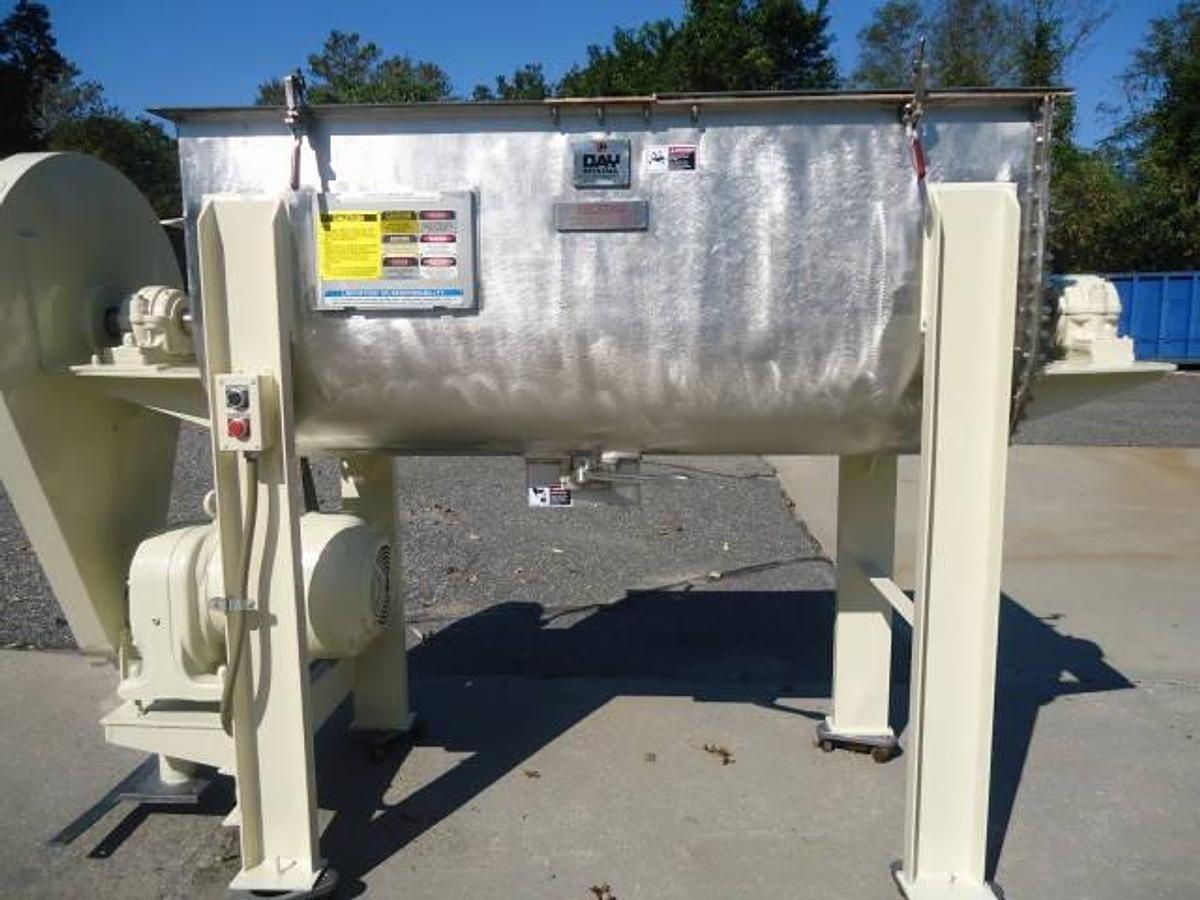 Used 23 Cu.ft. Day Stainless Steel Double Ribbon Blender, 7.5 Hp