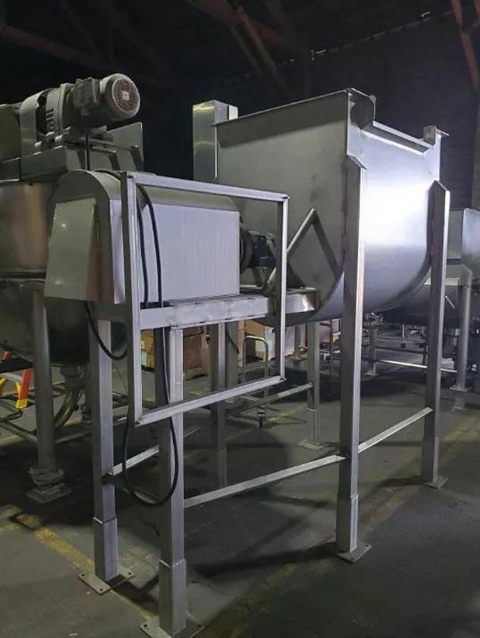 Used Horizontal Stainless Steel Double Ribbon Blender