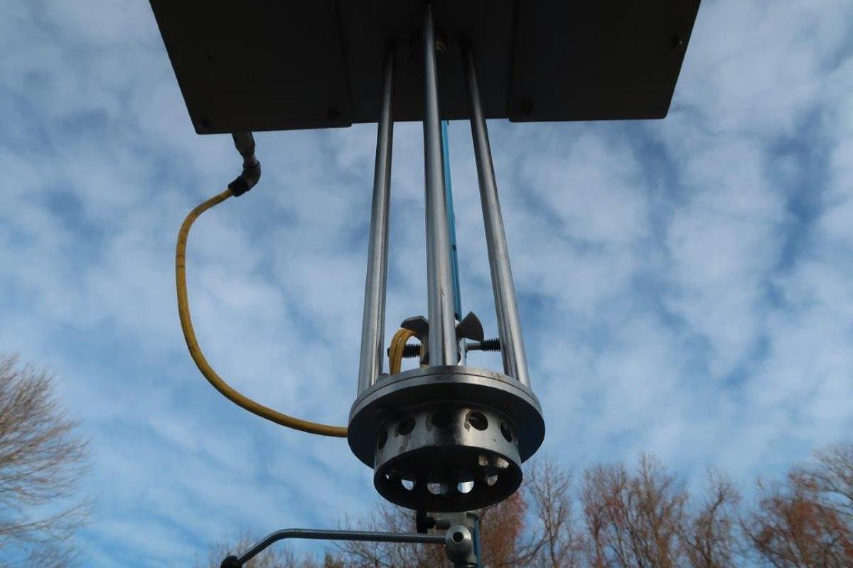 Used Silverson 7.5 HP High Shear Drop-In Mixer/Homogenizer, on Mobile Hydraulic Floor Stand