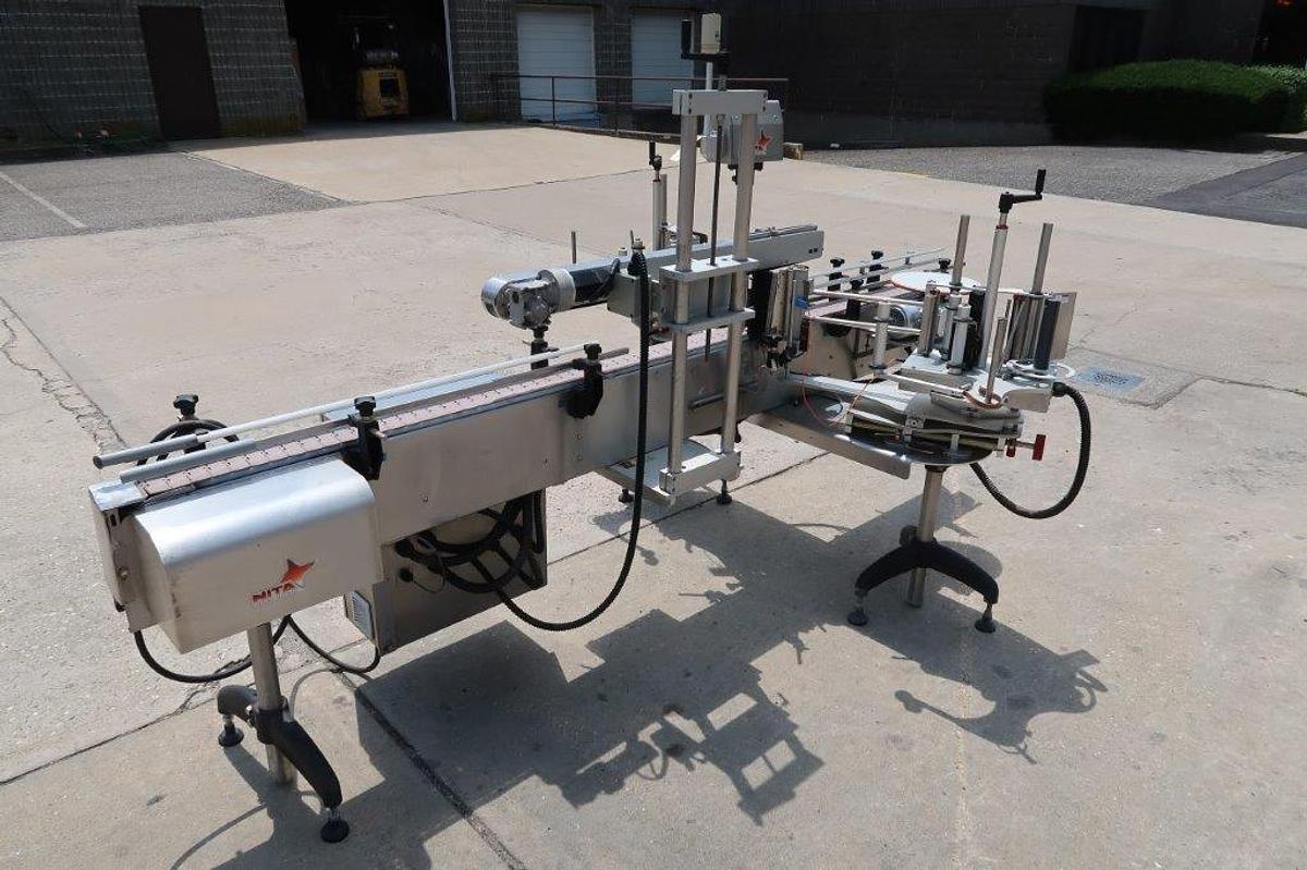 Used Nita XP200T Front and Back Pressure Sensitive Labeler, SS