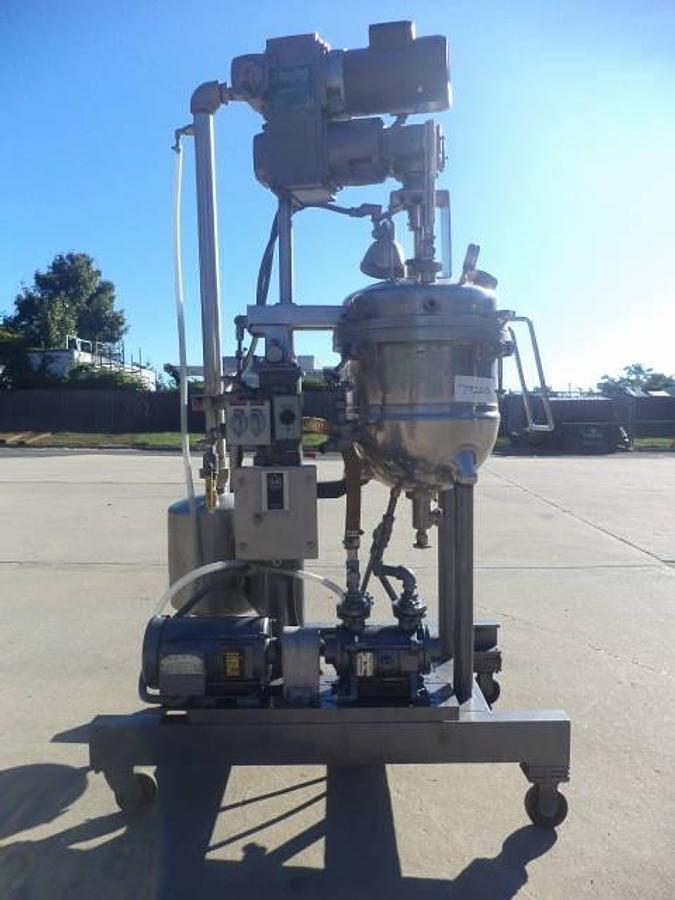 Used 10 Gallon Groen Stainless Steel Jacketed Vacuum Kettle/Reactor, 100 PSI