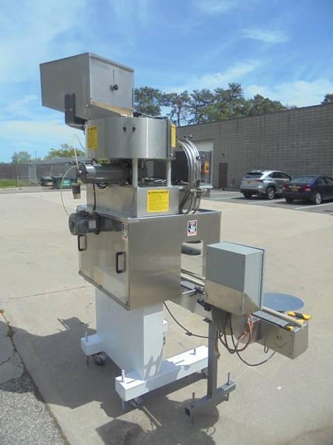 Used Kaps All E4 Four Spindle Automatic Screw Capper, 80 Per Minute