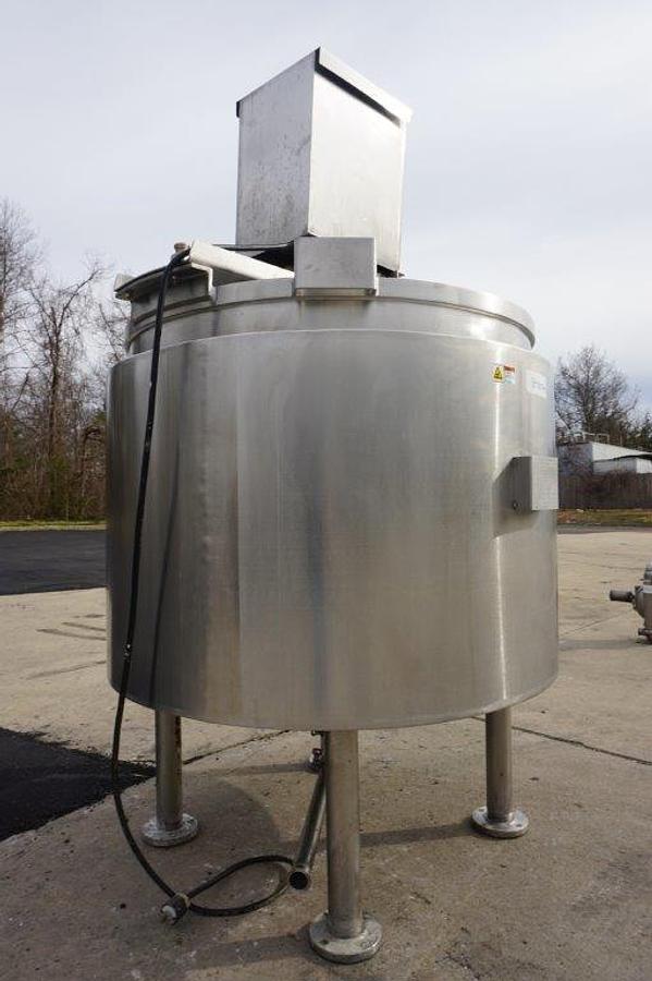 Used 400 Gallon Expert Industries 316 SS Scraper Agitated Kettle/Tank, 45 PSI Jacket