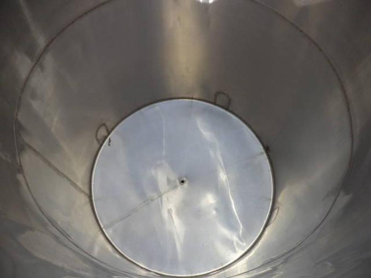 Used 500 Gallon Stainless Steel Vertical Tank, Cone Bottom